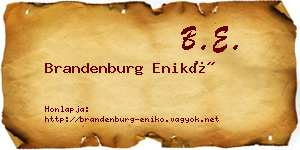 Brandenburg Enikő névjegykártya